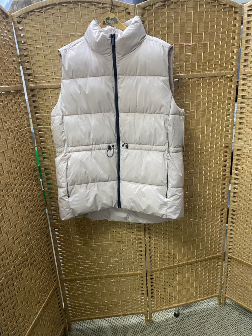 Calvin Klein Jeans Light Cream Quilted Puffer Vest